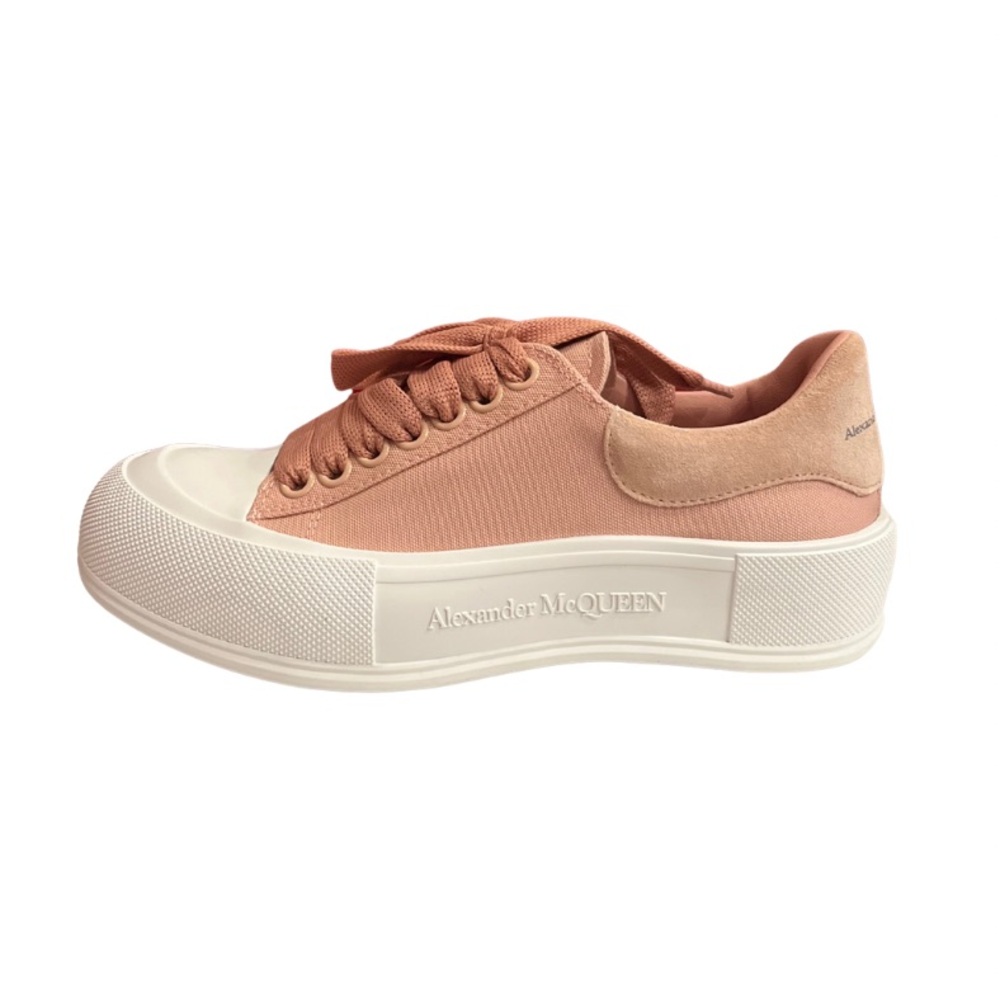 ALEXANDER MCQUEEN || PLATFORM SNEAKER W/BAG || MAGNOLIA/WHITE ||SIZE: 37.5/US: 7